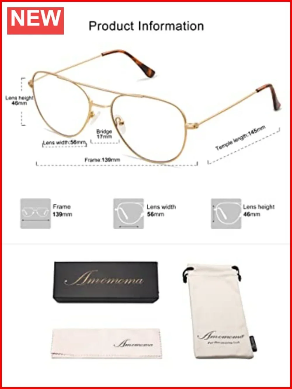 3-Pack Retro Aviator Reading Glasses Blue Light Blocking Computer Readers Metal